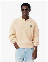 Cotton Rich Badge Detail Polo Neck Jumper