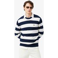 Lacoste Pure Cotton Rich Striped Jumper Navy Mix