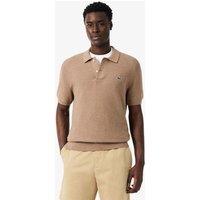 Lacoste Pure Cotton Knitted Polo Shirt Light Brown