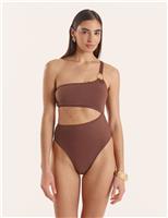 Macy Cut Out One Shoulder Swimsuit