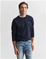 Cotton Rich Logo Crew Neck Sweatshirt