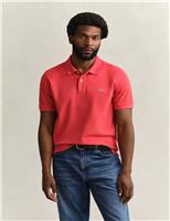 GANT Pure Cotton Pique Polo Shirt Red