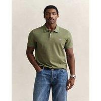 GANT Pure Cotton Pique Polo Shirt Green