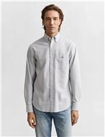 Regular Fit Pure Cotton Striped Oxford Shirt