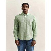 GANT Regular Fit Linen Rich Shirt Green