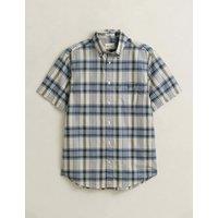 GANT Regular Fit Pure Cotton Check Oxford Shirt Blue Mix