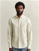 Regular Fit Pure Cotton Striped Oxford Shirt