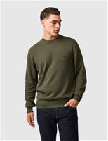 Rodd & Gunn Gunn Pure Cotton Crew Neck Jumper Medium Blue Mix