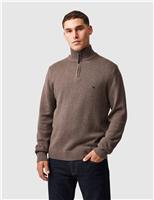 Rodd & Gunn Merrick Bay Pure Cotton Half Zip Jumper Grey