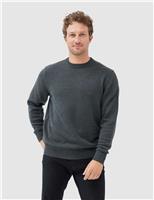Rodd & Gunn Gunn Pure Cotton Crew Neck Jumper Light Pink