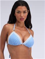 Casablanca Polka Dot Triangle Bikini Top