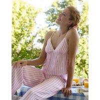 Boux Avenue Pure Cotton Striped Cami Pyjama Set Pink Mix