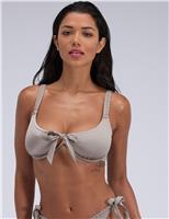 Boux Avenue Ibiza Wired Scoop Neck Bikini Top (B-F) Silver