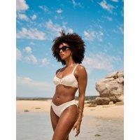 Boux Avenue Riad Textured Wired V-Neck Bikini Top (B-F) Ecru