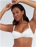 Riad Textured Wired V-Neck Bikini Top (B-F)