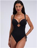 Boux Avenue Marrakech Wired Padded Push-Up Swimsuit (B-DD) Black