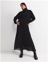 Pleated Midi Skirt