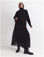 Sportscraft Pure Wool Roll Neck Relaxed Jumper Light Brown