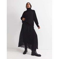 Sportscraft Pure Wool Roll Neck Relaxed Jumper Black