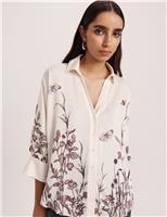 Floral Collared Relaxed Shirt