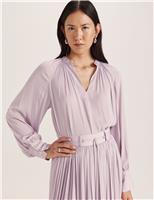 V-Neck Blouson Sleeve Blouse