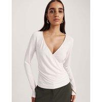 SABA V-Neck Wrap Top Ivory