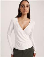 SABA V-Neck Wrap Top Ivory