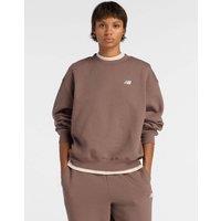 New Balance Cotton Rich Fleece Crew Neck Sweatshirt Brown