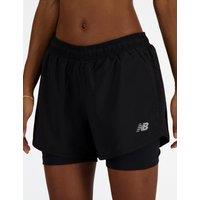 New Balance 2 in 1 Sports Shorts Black