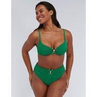 Boux Avenue Mirada Pearl High Waisted Bikini Bottoms Green