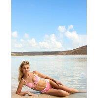 Boux Avenue Ibiza Piped Ribbed Brazilian Bikini Bottoms Pink Mix