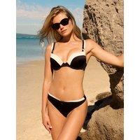 Boux Avenue Agadir Belted High Leg Bikini Bottoms Black Mix