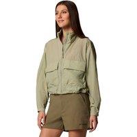 Columbia Paracutie Zip Up Cropped Windbreaker Jacket Olive