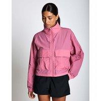 Columbia Paracutie Zip Up Cropped Windbreaker Jacket Pink