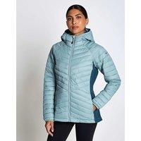 Columbia Powder Pass III Hybrid Hooded Puffer Jacket Light Blue