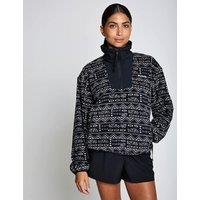Columbia Sequoia Grove Printed Half Zip Fleece Black Mix