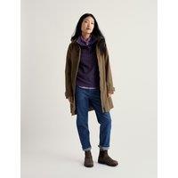 Seasalt Cornwall Cotton Rich Longline Raincoat Khaki