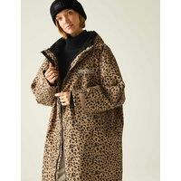 Regatta Waterproof Leopard Hooded Changing Robe Tan