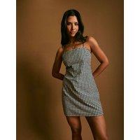Nobody's Child Cotton Rich Checked Mini Shift Dress Blue