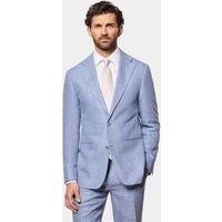 Hawes & Curtis Tailored Fit Pure Linen Suit Jacket Blue