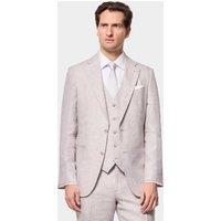 Hawes & Curtis Tailored Fit Pure Linen Suit Jacket Light Grey