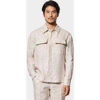 Hawes & Curtis Pure Linen Overshirt Beige