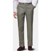 Hawes & Curtis Tailored Fit Pure Linen Suit Trousers Olive