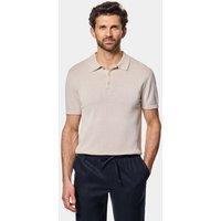 Hawes & Curtis Pure Cotton Knitted Polo Shirt Taupe
