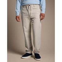 Boss Regular Fit Elasticated Waist Chinos Beige