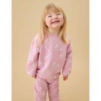 MORI Cotton Blend Unicorn Sweatshirt (3 Mths-6 Yrs) Pink