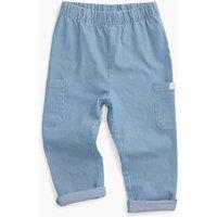 MORI Denim Striped Elasticated Waist Trousers (3 Months-4 Years) Blue Denim