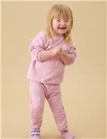 Cotton Blend Unicorn Frill Waist Joggers (3 Mths-6 Yrs)