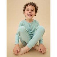 MORI Ribbed Pyjamas (0 Mths - 6 Yrs) Green