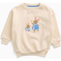 MORI Cotton Blend Bunny Sweatshirt (3 Mths-6 Yrs) White